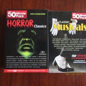 2 sets of classic movies: Horror and Musical 100 movies